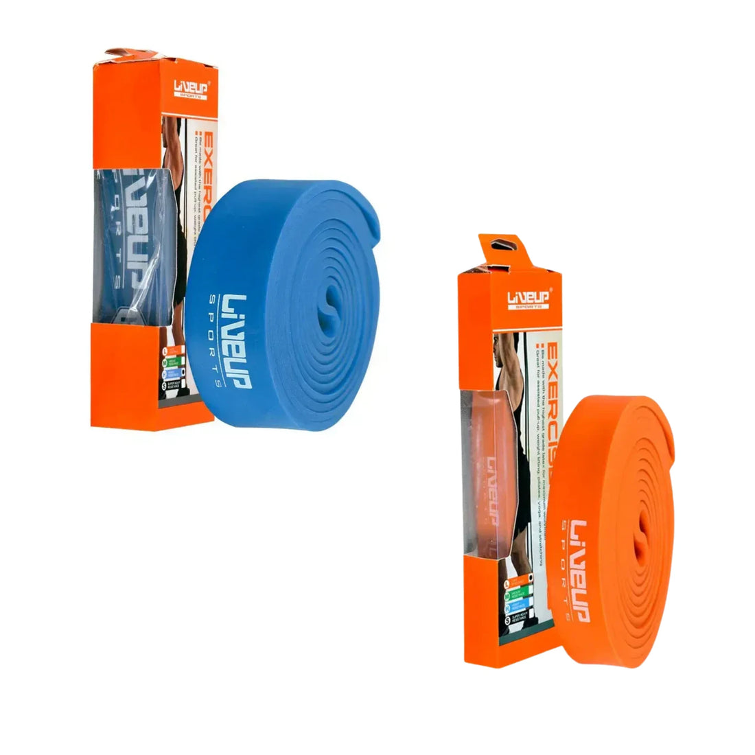 Liveup Pull-Up Assist Power Band Bundle – 21mm & 45mm Latex Resistance Loop Bands for Pull-Up Assistance, Strength Training, Mobility & Home Workouts