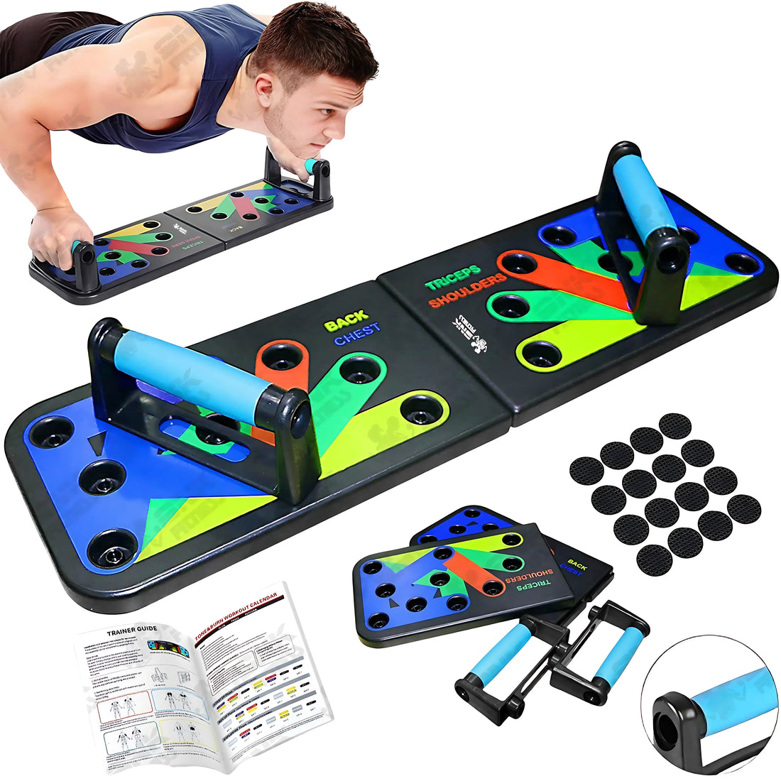 12-in-1 Multifunctional Push Up Board – Professional ABS Push Up Bar Rack for Home Gym & Body Building