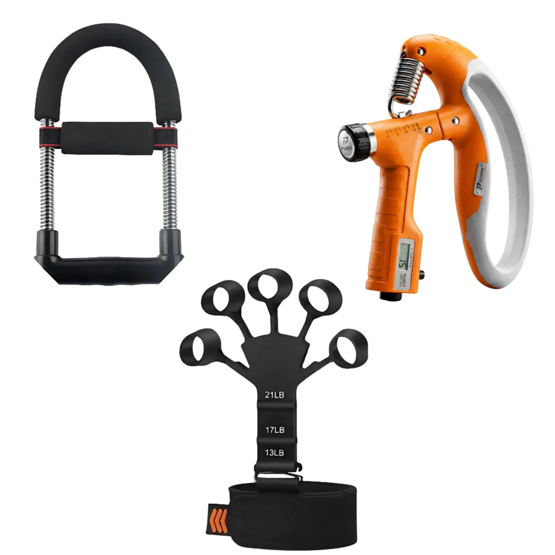 Office & Gaming Grip Pack – Adjustable Finger Exerciser, 10–100KG Smart Counting Hand Gripper & Wrist Exerciser for Hand, Wrist & Forearm Strength