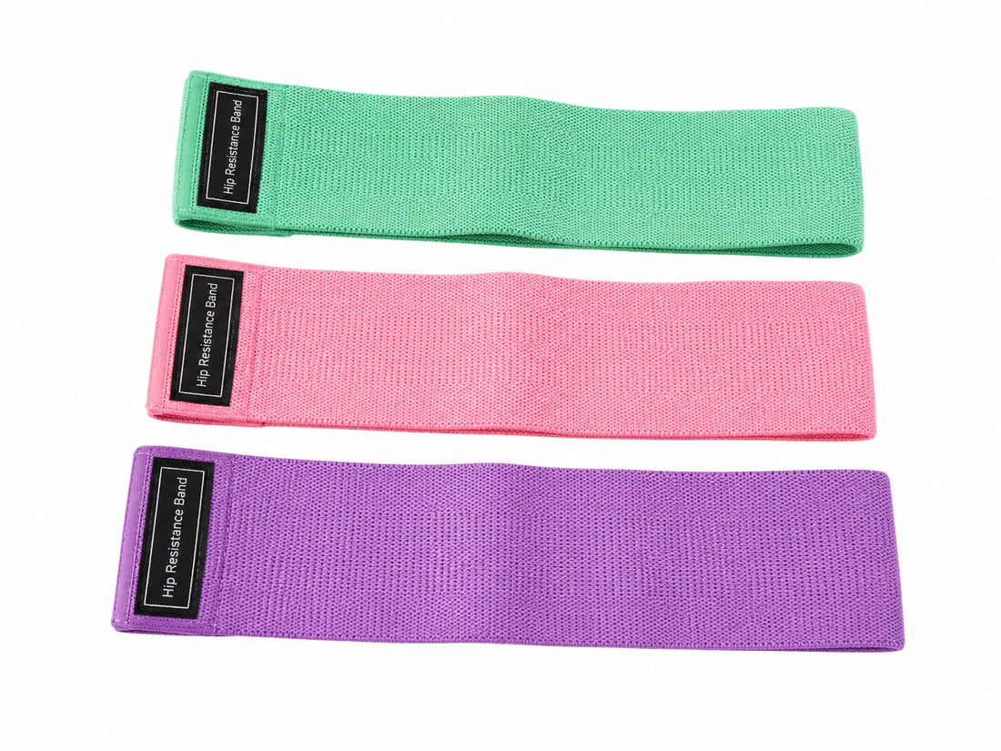 3-Piece Fabric Hip Resistance Bands Set – Non-Slip Glute & Booty Workout Bands for Home & Gym