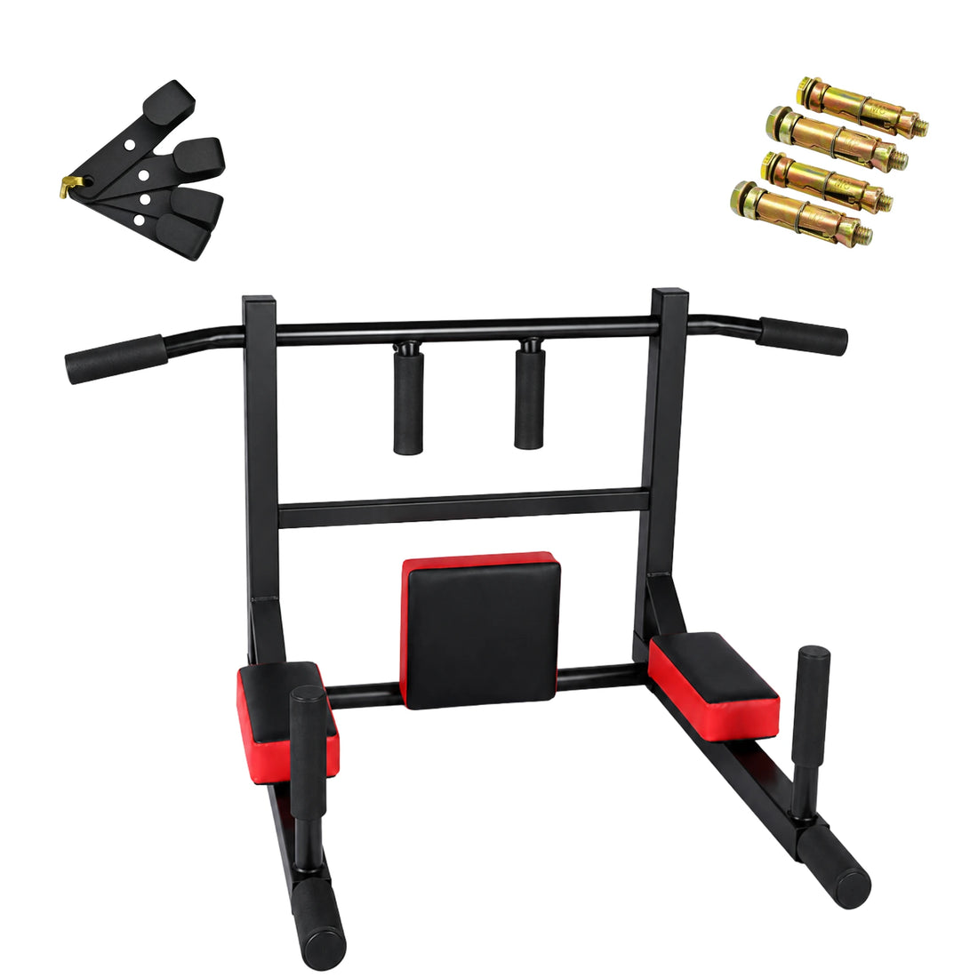 Wall Mounted Pull Up Bar & Dip Station | Heavy Duty Multifunction Home Gym Trainer