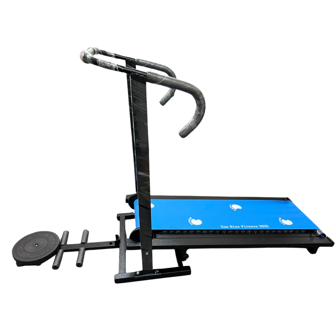 25 Rollers Foldable Manual Treadmill with Twisting Disc, Non-Motorized Cardio Walking Machine for Waist Twisting, Home Fitness & Low-Impact Exercise