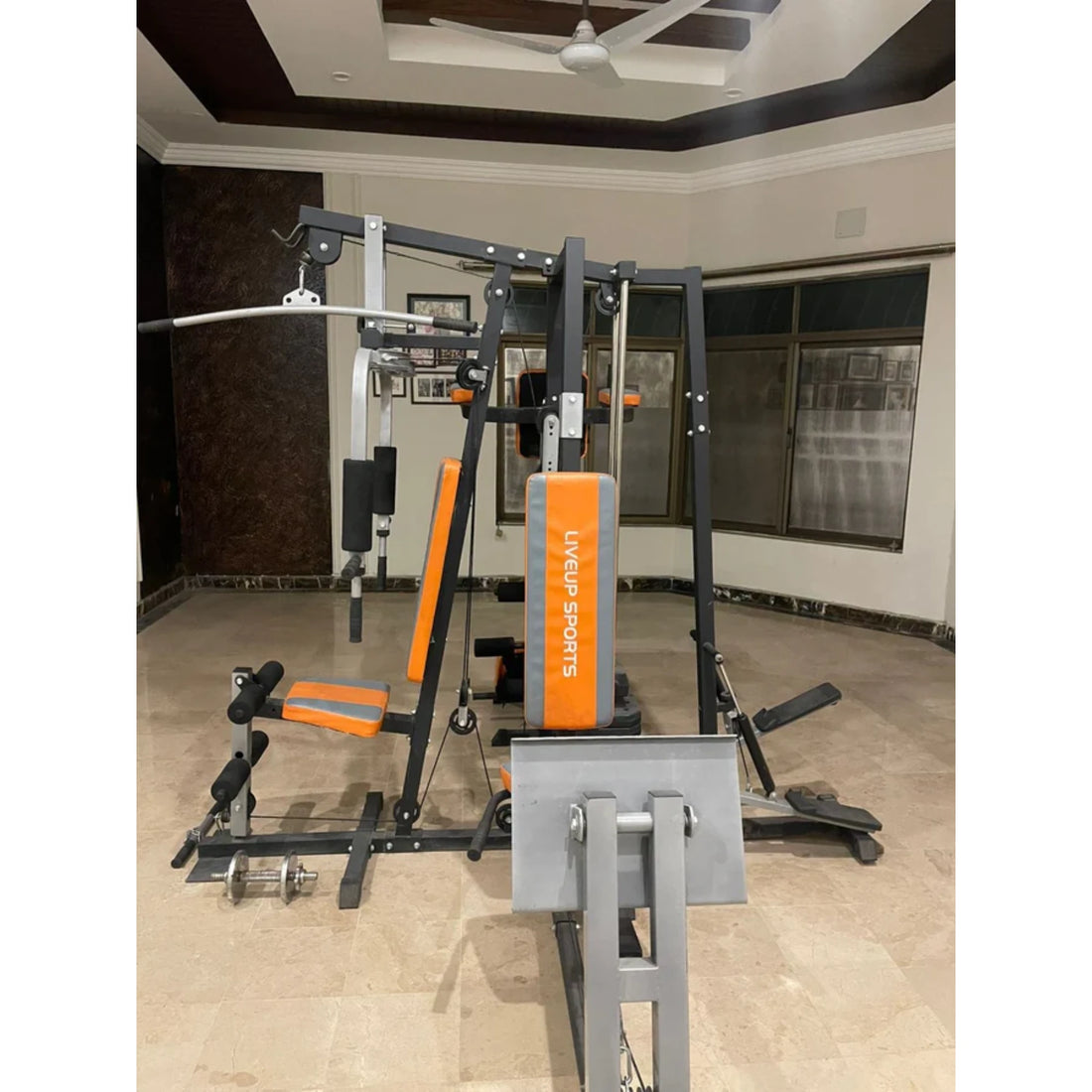 Multifunctional Home Gym System 45KG – All-in-One Workout Station with 12 Pulley