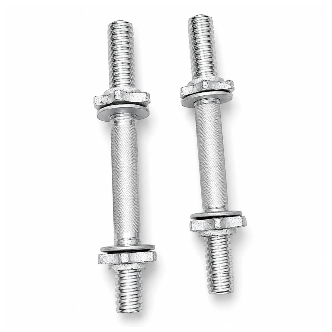 Chrome Dumbbell Rod Pair 13 & 18 Inches – 1 Inch Heavy-Duty Steel Adjustable Dumbbell Handles with Spin Lock Collars