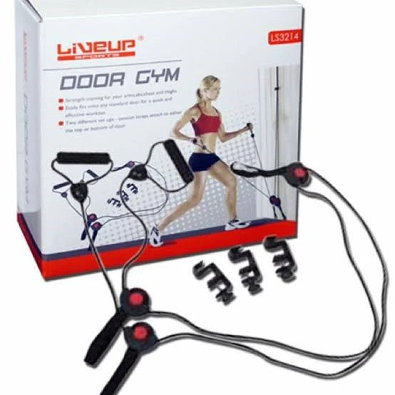 Liveup LS3214 Door Gym Door Trainer | Home Workout Resistance Trainer for Strength Training & Full Body Exercise