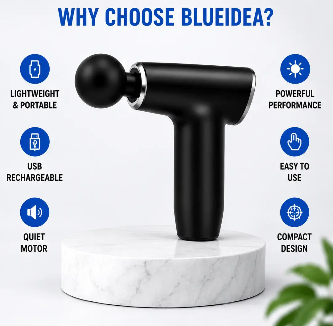 Blueidea Mini Massage Gun BLD-668 – 4 Massage Heads