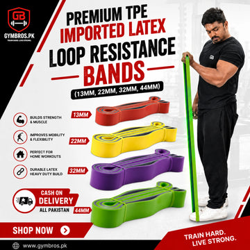 Premium TPE Imported Latex Loop Resistance Bands (13MM, 22MM, 32MM, 44MM)