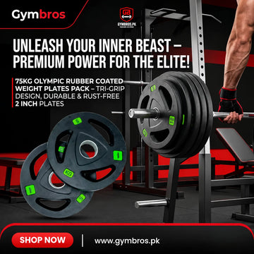 75KG Tri-Grip Olympic Weight Plate Set – 2-Inch Hole