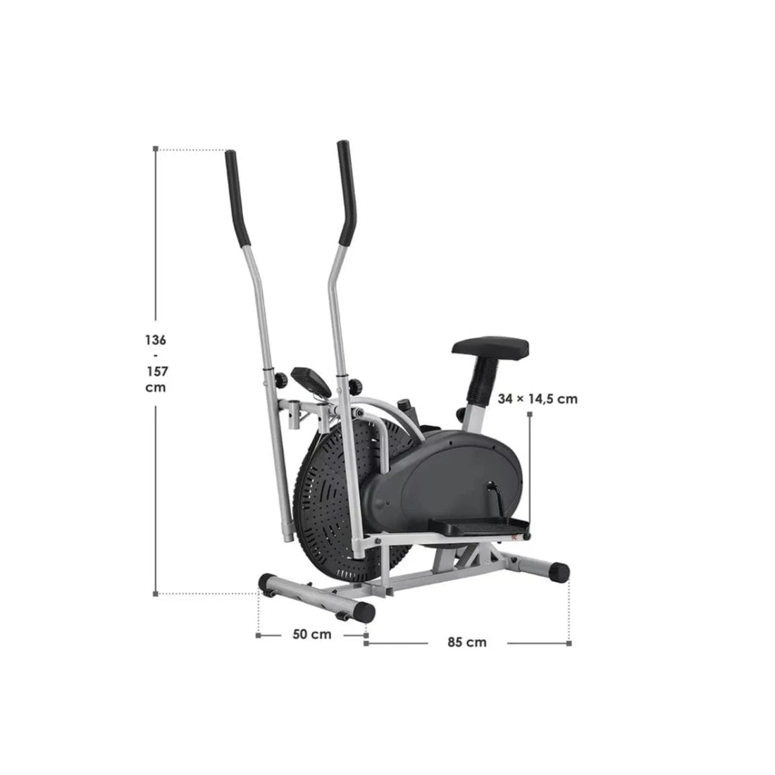 Orbitrac Elliptical Exercise Bike 2-in-1 ET-ORB 16 – Black Home Fitness Machine