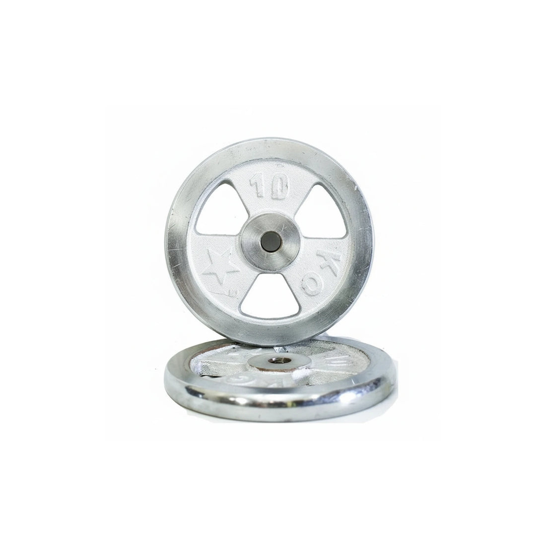 Chrome Coated Weight Plates 1–10 KG (Pack of 2) – Standard Gym Plates for Home Strength Training