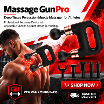 Blueidea SL-821 Massage Gun Pro Double Head Massager | 6-Speed Deep Tissue Muscle Massage Gun with 1500mAh Battery, 8 Massage Heads & Silent Operation