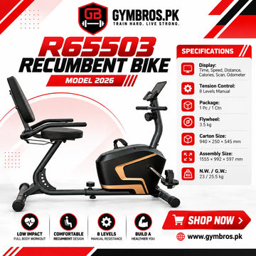 Recumbent Bike with 8-Level Resistance – Slimline R65503