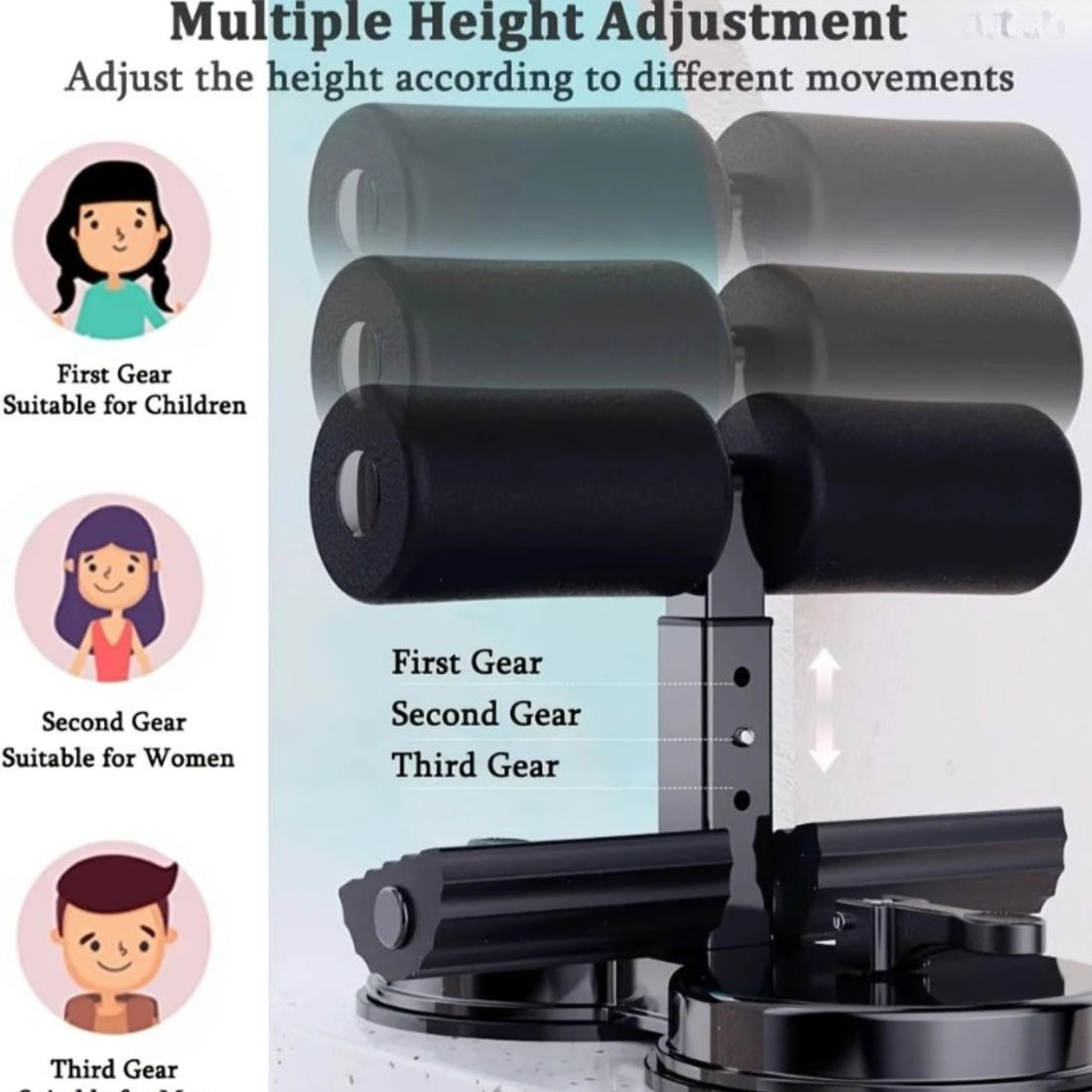 Situp Bar with Resistance Band | Adjustable Abdominal Trainer