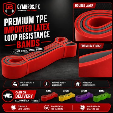 Premium TPE Imported Latex Loop Resistance Bands (13MM, 22MM, 32MM, 44MM)