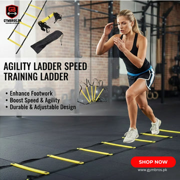 Agility Ladder LS3671 Speed Training Ladder Available in 4 Meter & 8 Meter Sizes with Adjustable Steps, Portable Carry Pouch, Plastic & Polyester Footwork Equipment for Football, Cricket & Fitness Training