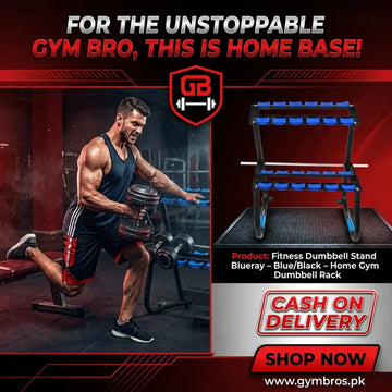 Dumbbell Stand BlueRay Blue/Black Heavy-Duty Iron Rod Rack | Compact 2ft Home Gym Storage Stand with Rubber Grip Anti-Slip Dumbbell Organizer for Fitness Equipment