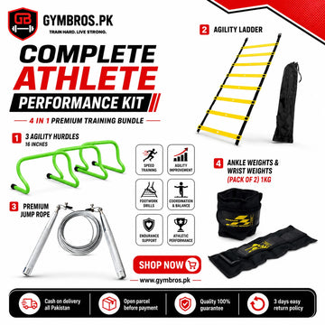 Complete Athlete Performance Kit – Agility Ladder, 16 Inch Hurdles, Jump Rope & 2KG Ankle/Wrist Weights