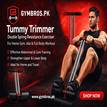 Double Spring Tummy Trimmer for Home Gym Workout – Available in High Quality | Heavy Duty Resistance Spring Ab Exerciser for Belly Fat, Core Strength & Full Body Fitness