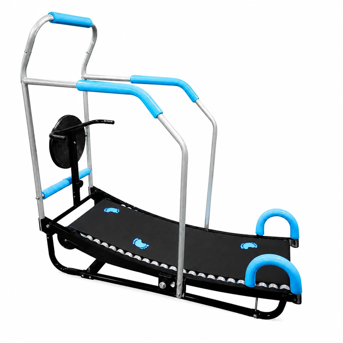 Foldable Manual Curved Treadmill Running Machine with 23 Rollers | 4-in-1 Home Gym Treadmill with Twister