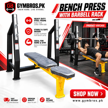 Heavy-Duty Bench Press Bench with Barbell Rack