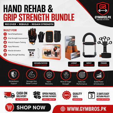 Hand Rehab & Grip Strength Bundle – Robot Glove, LiveUp Hand Grip, Wrist Exerciser & Finger Gripster Pair