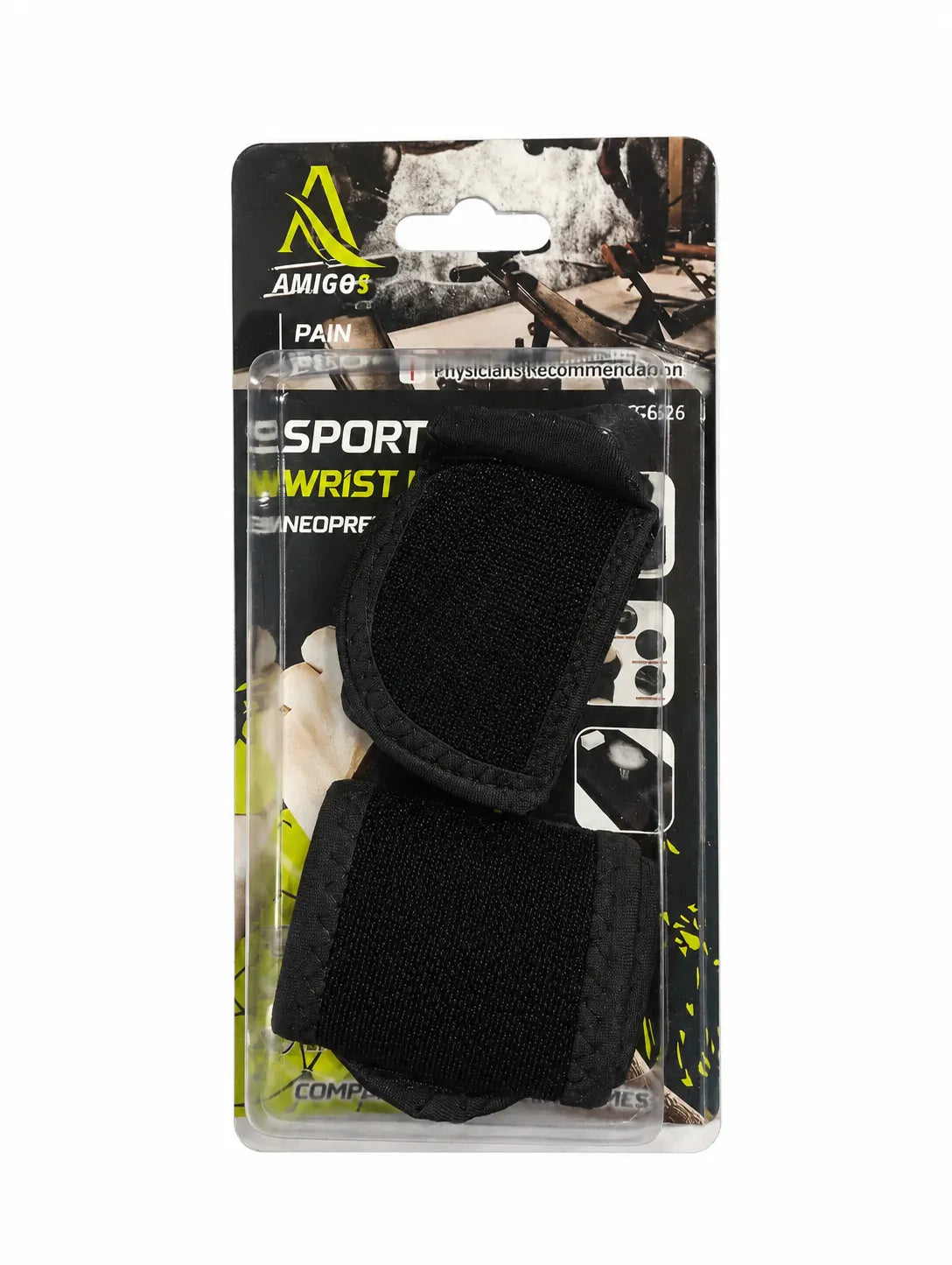 Amigos Top Quality Sport Wrist Support Braces – Adjustable Neoprene Wraps ( 2 Pairs )