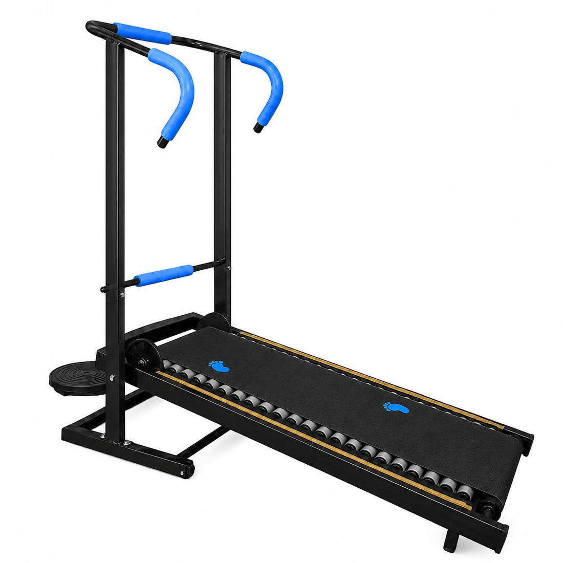 High Quality Manual Roller Treadmill with Twister | 21 Rollers | Foldable Home Walking & Jogging Machine