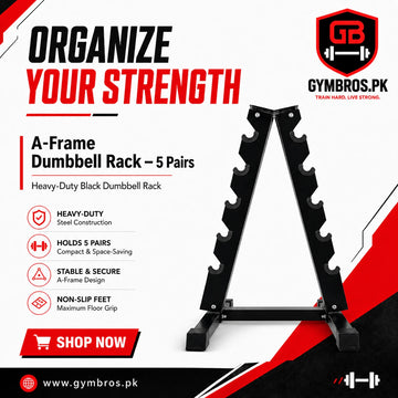 A-Frame Dumbbell Rack 5/8/10 Pair – Black Steel Weight Storage Stand for Home & Gym