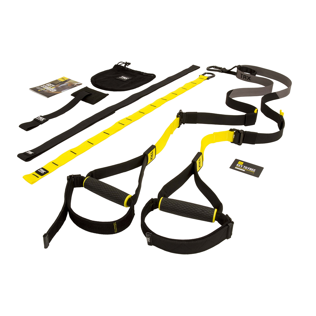 TRX Pro Pack Suspension Trainer with Door Anchor & Adjustable Straps | Portable Full Body Resistance Training System for Home Gym, Strength, Core & Cardio Workouts