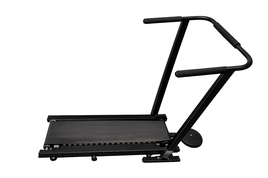 Foldable Manual Treadmill for Home Gym – Non-Electric Running Machine with 19 Rollers
