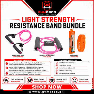 Light Strength Resistance Band Bundle – Liveup Soft Expander, Light Resistance Tube Band & 21mm Latex Loop Band for Strength Training, Mobility & Home Workouts
