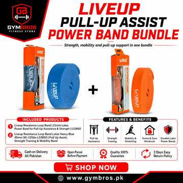 Liveup Pull-Up Assist Power Band Bundle – 21mm & 45mm Latex Resistance Loop Bands for Pull-Up Assistance, Strength Training, Mobility & Home Workouts