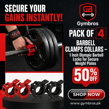 4 PCS Barbell Clamps Collars 1 Inch | 1-Inch Quick Release Barbell Clamps Collars Set of 4, ABS Olympic Barbell Locks with Anti-Slip Rubber Pads for Weightlifting & Gym Training