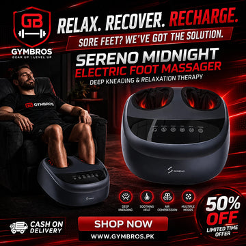 Sereno Midnight Electric Foot Massager | Electric Foot Massager with Deep Kneading, Air Compression, Heat Therapy, 3 Modes, 9 Intensity Levels, 10–30 Min Timer, Voltage Range: 100V – 240V, Frequency: 50Hz / 60Hz