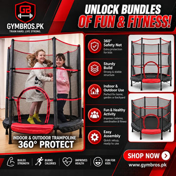 55-Inch Kids Trampoline with Safety Net