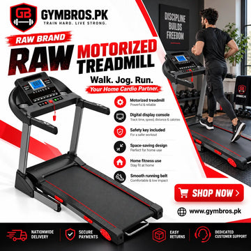 RAW 80011 Automatic Incline Electric Treadmill – 3HP Peak Motor, 16 km/h