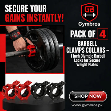 4-Piece 1-Inch (25mm) Quick-Release Barbell Clamps