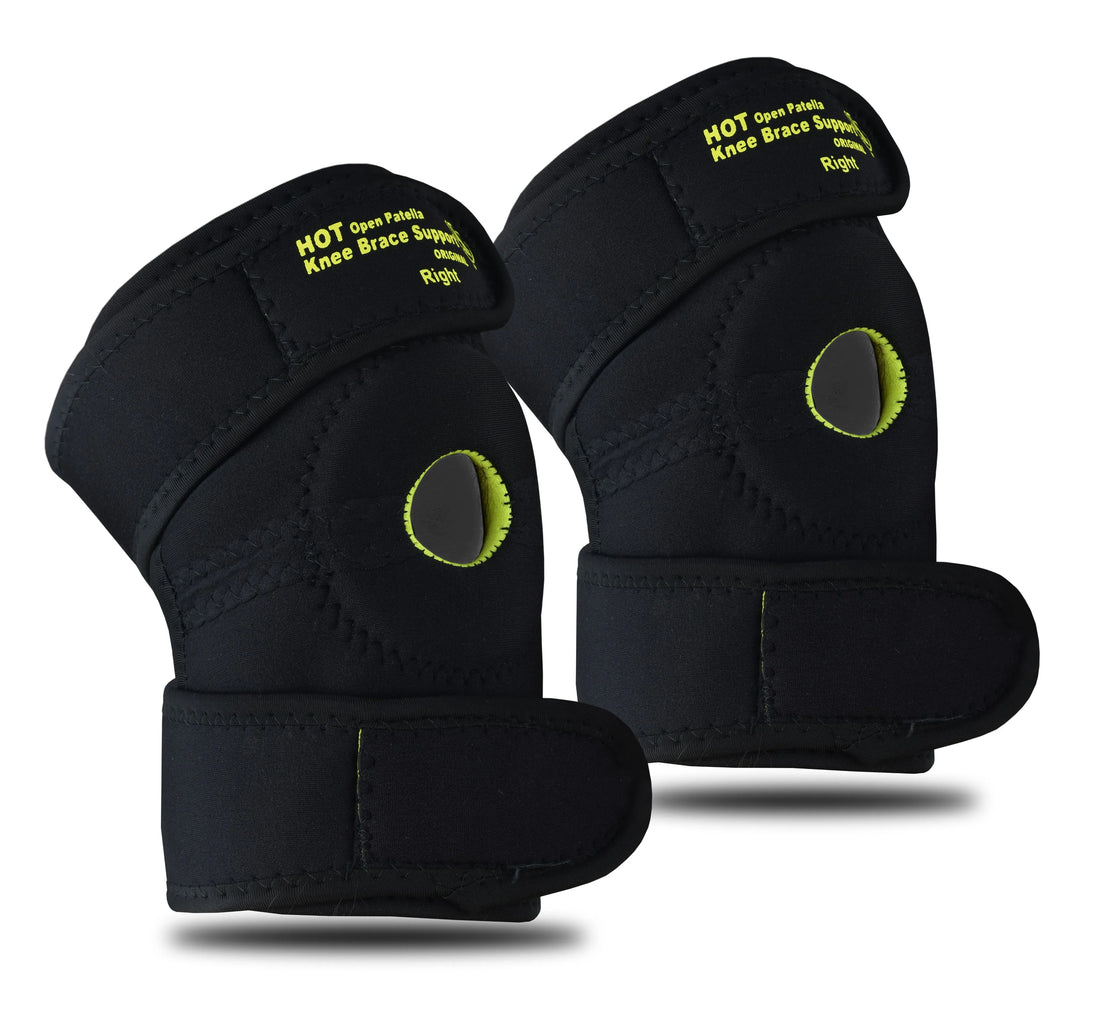 Premium Adjustable Velcro Cotton Knee Brace Support Pair for Pain Relief, Sports, Gym & Injury Recovery | Compression Knee Support with Adjustable Straps for Men & Women