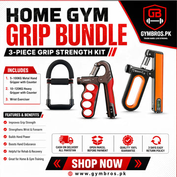 Max Grip Power Bundle – Adjustable 5–100KG Metal Hand Gripper, 10–120KG Heavy Gripper with Counter & Wrist Exerciser for Grip, Wrist & Forearm Strength