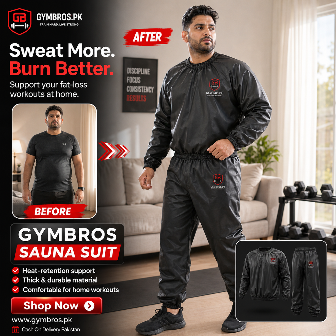 Gymbros™ Elite Sweat Sauna Suit – Professional Weight Cut & Fat Burn System. Extreme Sweat Performance Wear