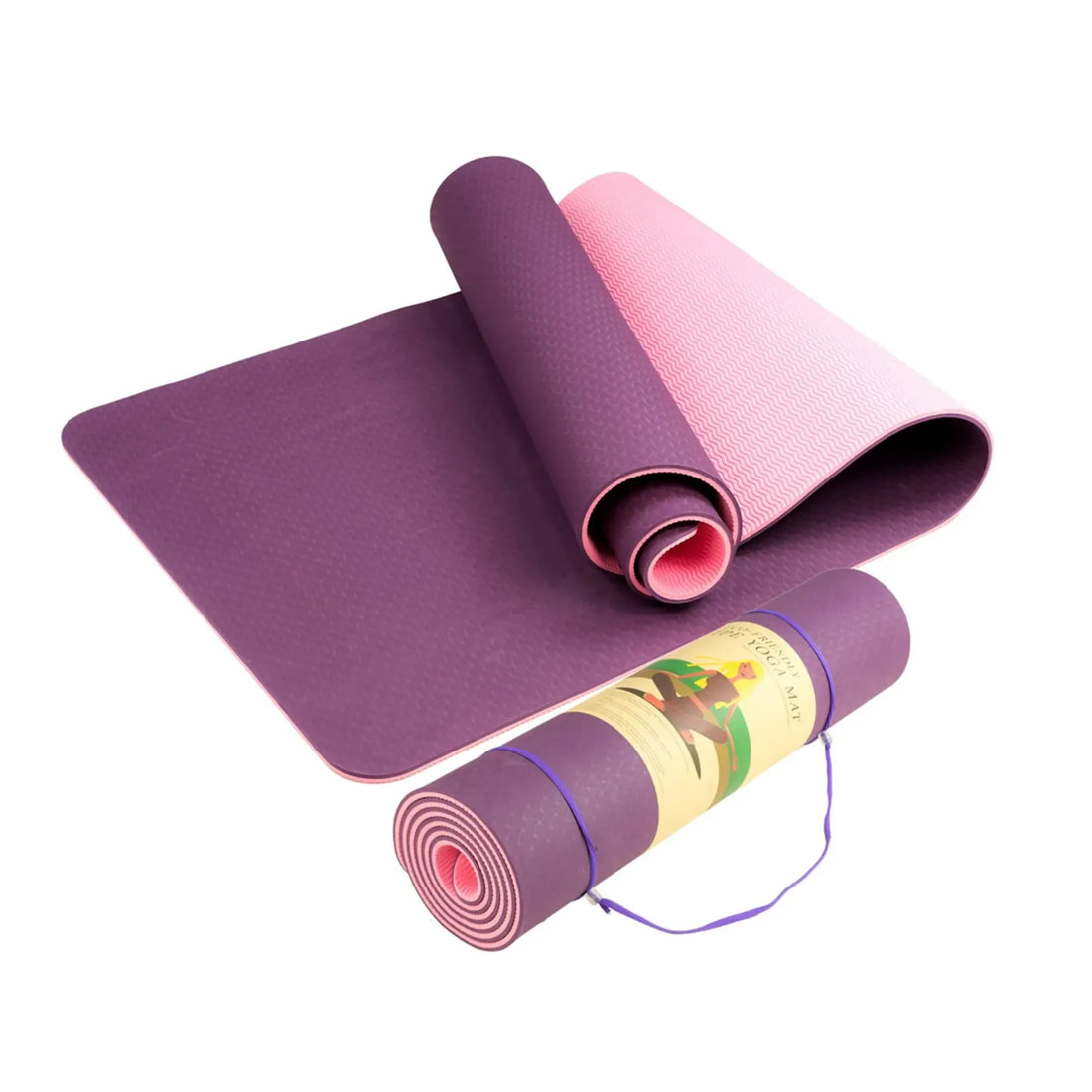 TPE Yoga Exercise Mat 6mm, 8mm, 10mm – Non-Slip, Lightweight Fitness & Yoga Mat for Home, Gym,
