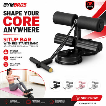Situp Bar with Resistance Band | Adjustable Abdominal Trainer