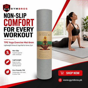 TPE Yoga Exercise Mat 6mm, 8mm, 10mm – Non-Slip, Lightweight Fitness & Yoga Mat for Home, Gym,