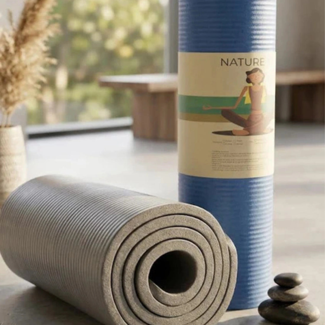 15mm Anti-Slip NBR Yoga Exercise Mat | Thick Foam Fitness Mat