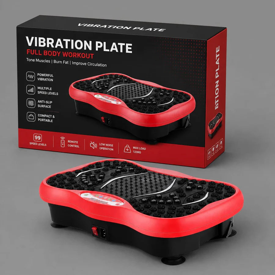 Crazy Fit Massager Plate Body Vibrator Machine – 200W Vibration Fitness Platform with 99 Speed Levels & Multiple Sport Modes