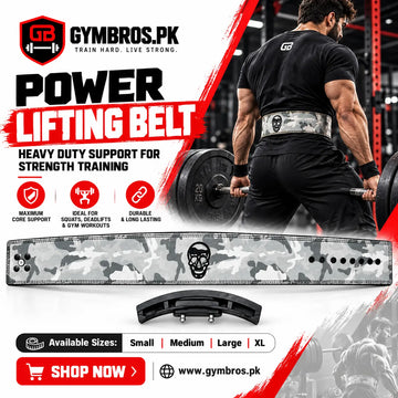 Power Lifting Belt – Gym Weightlifting Belt with Adjustable Buckle