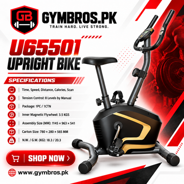 Upright Bike with 8-Level Magnetic Resistance – Slimline U65501