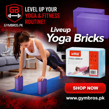 Liveup Yoga Brick EVA LS3233A (Pack of 2) | Lightweight EVA Yoga Blocks for Balance, Stretching, Flexibility & Yoga Training