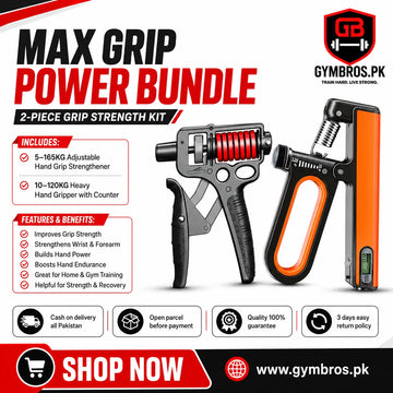 Grip Power Pro Bundle – 5–165KG Adjustable Hand Grip Strengthener & 10–120KG Heavy Hand Gripper with Counter for Wrist, Forearm & Grip Training