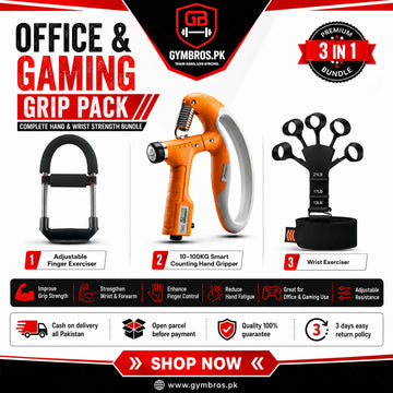 Office & Gaming Grip Pack – Adjustable Finger Exerciser, 10–100KG Smart Counting Hand Gripper & Wrist Exerciser for Hand, Wrist & Forearm Strength
